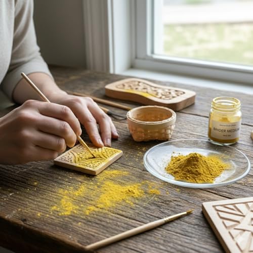 Image of Iron Oxide Pigment Powder Concrete Dye Colors | Vibrant Yellow Powdered Pigments for Cement, Mortar, Bricks, Tiles, Paint, Plaster & DIY Projects (100 gm, Pack of 1)