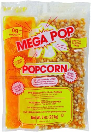 Gold Medal 2611432 Gold Medal Mega Pop Popcorn Butter 8 Oz. 36/Carton (2836) image 2