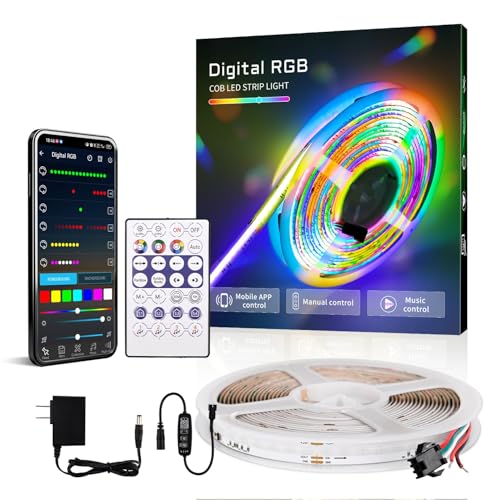Tira LED RGB COB IC SPI 16.4FT 2100 LEDs Luz Natural miniatura 1