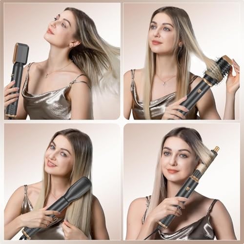 Hairstyler 5 in 1 Set, Air styler, Magic Styler, Negativ Lonen Haarstyler mit Lockenstab automatisch, Air Styler Thermal Brush Haartrockner