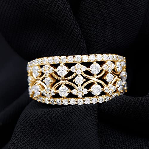 Certified Lab Grown Diamond Wedding Band for Women, Ef-Vs Quality, Diamond Statement Ring - With Jewelry Box4