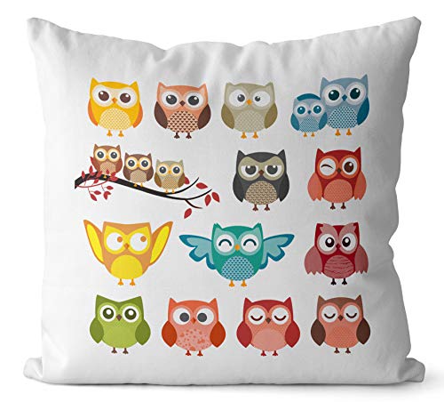 C36 Coussin Bande de Hiboux ou Chouettes, coussin sieste, coussin maternelle, coussin enfant, oreiller sieste, oreiller maternelle, déco, oreiller mignon, cadeau...