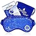 Origin Cure Hot/Cold Full Coverage Therapeutic Gel Beads Eye Mask - Reusable Adjustable Ultra Soft Pain Relief Therapy Treatments for Headache, Migraines, Puffy Eyes, Allergies, Sinuses, Relaxation