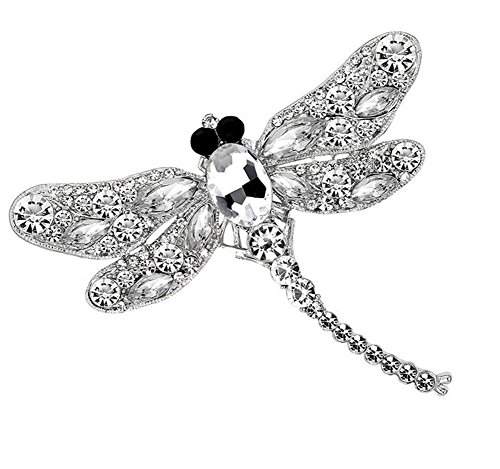 LAMEIDA Elegante Moda Broches Pines Libélula Colorida Bufandas Chal Clip Broches de PCSa Mujeres Señoras Chicas(Paquete de 1)