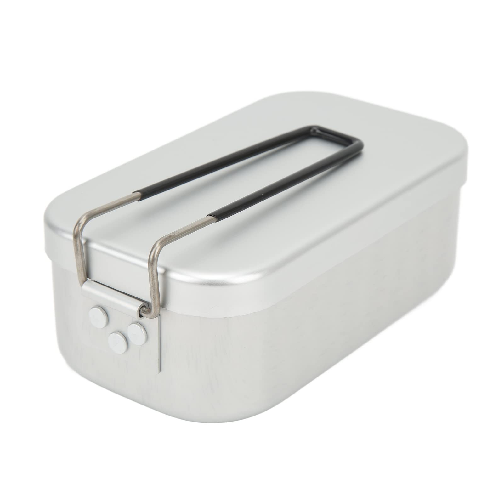 YEmirth Bento Box Set, Japanese Aluminum 304 Stainless Steel Lunch Box Outdoor Heated Lunch Box with Lid with Handle Camping Travel Cooking Food Box Bento Box