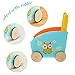 labebe - Baby Walker, Kid Shopping Cart Walker, Push Toy for 1-3 Years Old, Infant Wooden Walker, Sit to Stand Learning Walker, Toddler Outdoor Activity Walker, Children Walker Toy with Wheels-Owl