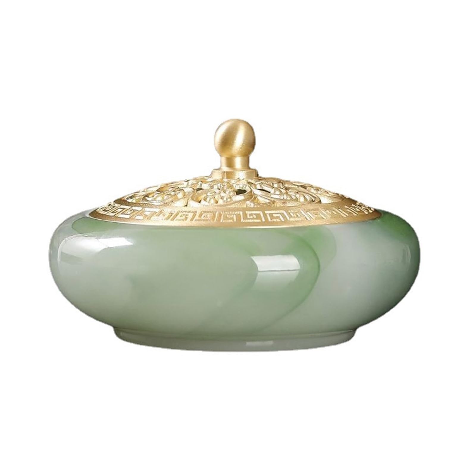 SAEHT Garlic Keeper for Counter with Lid, Breathable Garlic Storage Container, Preservation Jar for Kitchen Garlic Bowl(Green)