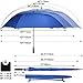 G4Free 68 inch Oversize Windproof Automatic Open Golf umbrella Double Canopy Vented Waterproof Large UV Sun Protection Stick Umbrellas (Sapphire)