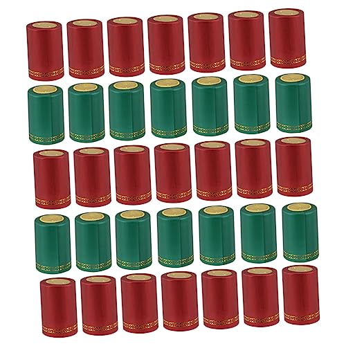 OSOLADY 200pcs Red Wine Cap Wine Bottle Corks Wine Shrink Tabs Wine Shrink Sealing Cap Bar Wine Bottle Cover Heat Shrink Cap Heat Shrink Wine Bottle Wine Bottle Shrink Tops Plastic