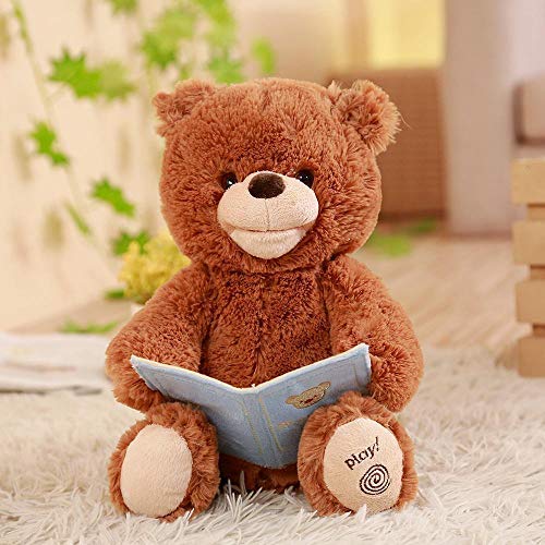 Preisvergleich Produktbild FOONEE Teddybär, Teddybär, sprechender Teddybär, Plüschtier, Plüschtier, Rezittier, DREI kleine Bären, Lesebär für Kinder