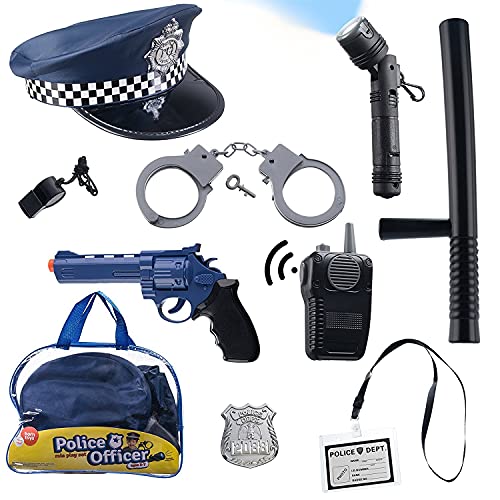 Product Image of the Born Toys Police Accessories Costume Police Baton, Handcuffs for Kids, Toy Gun...