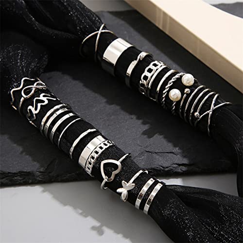 Contemporary Stackable Rings Set of 22