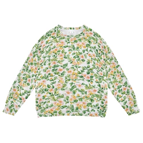 JUNZAN Spring Yellow Flowers Little Boys Sweatshirt Hoodie Long Sleeve Fall Tops Shirts Party 4T