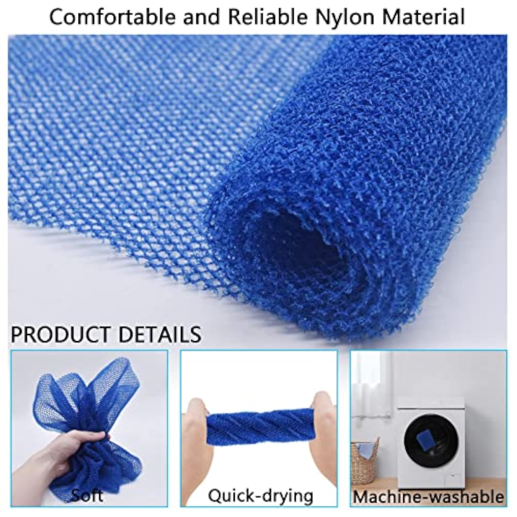 African Exfoliating Net, 2 Piece Shower Sponge Scrubber