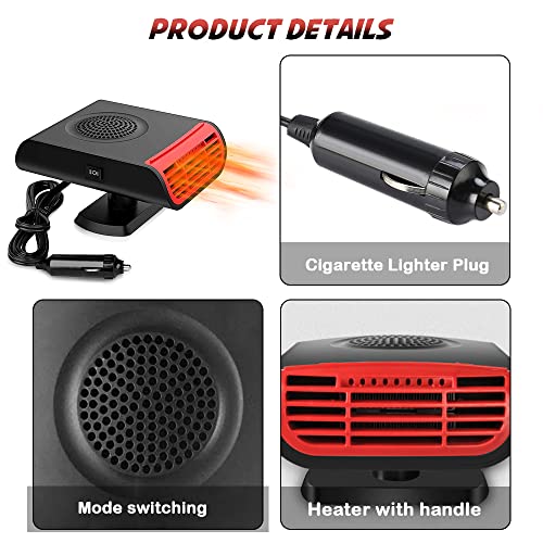 Car-Heater12V-Fast-Heating-Defrost-Defogger-2-in-1-Portable-Heater-for-Car-Car-Heater-That-Plugs-Into-Cigarette-Lighter-Automobile-Windscreen-Fan-for-All-Cars-Portable-Electronic-Car-Auto-Heater