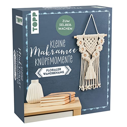Kleine Knüpfmomente: Makramee-Knüpf-Set - Floraler Wandbehang, White