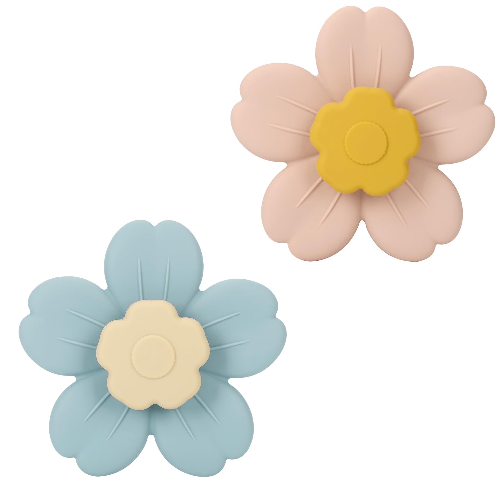 Socub Silicone Suction Cup Spinner Toy, Spinning Tops for Kids 1-3, 2Pack