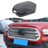 Front Emblem Trim Cover Compatible with Toyota Tacoma 2016-2022, Emblem Badge Logo Cover Trim Circle Ring Center Decor Logo Car Front Logo Circles Cover Accessories