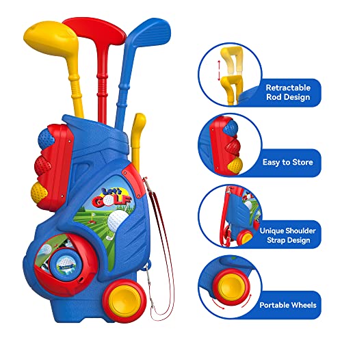 Liberry Toddler Golf Set, Upgraded Kids Golf Cart with Unique Shoulder Strap Design, Indoor and Outdoor Golf Toys for Boys and Girls Aged 1-5 Years Old - Image 4