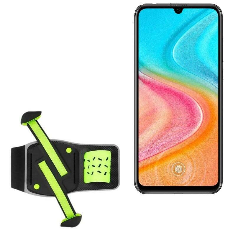 BoxWave Holster Compatible with Honor 20 lite (China) - FlexSport Armband, Adjustable Armband for Workout and Running - Stark Green