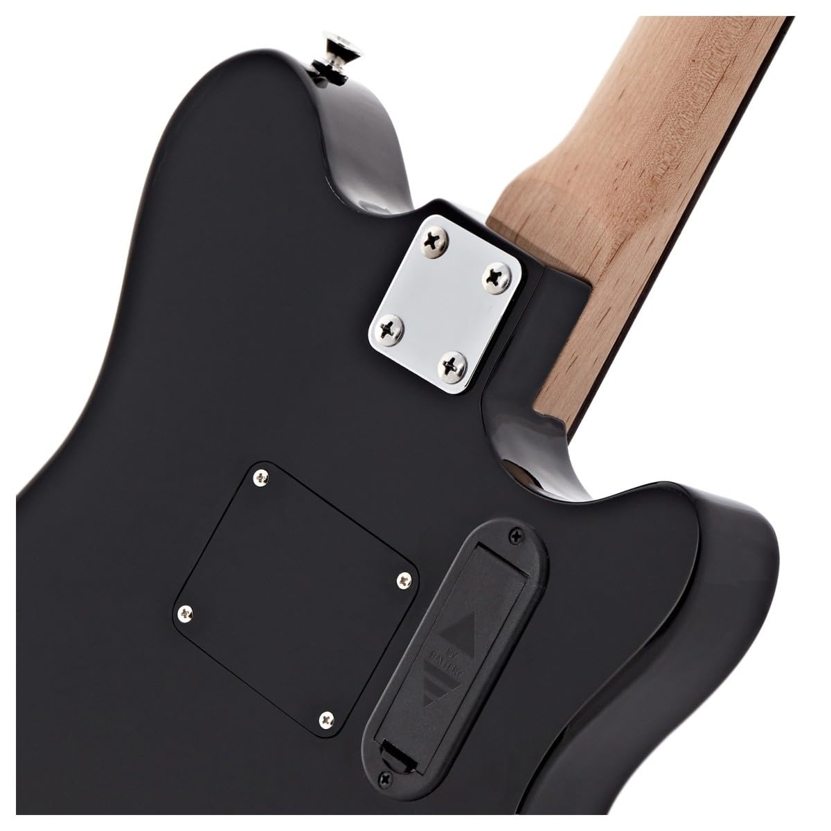 VISIONSTRING Mini Chitarra Elettrica Mancina 1/2 con Altoparlante, Nero | Chitarra Bambini 1/2 con Altoparlante Integrato, Borsa Tracolla Accordatore e Plettri, Mancina, Nero