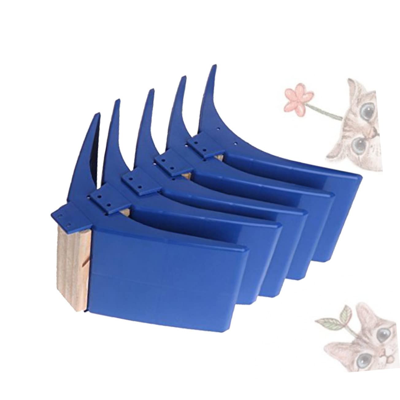 Happyyami 5 Stück Taubenstangen Aus Kunststoff Mit Massivholz Großer Tauben Ruheständer Mit Abgerundetem Boden Spielplatz Für Tauben Und Taubenzubehör Blau Größe l Vogelbedarf