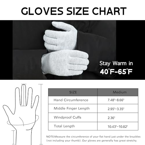 wander gloves for men womens lightweight merino wool touchscreen thermal knit running winter glove liners