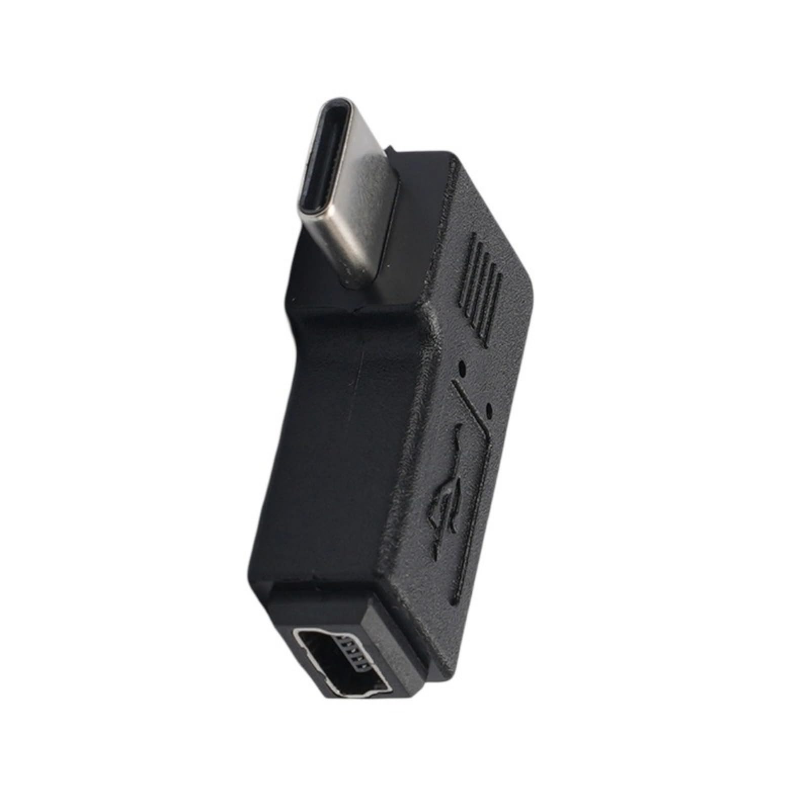 GKOXUQ 5Pin USB Female to USB C Male Converter 90 Degree Type-C to 5Pin USB Adapter Connector Charging and Data Sync