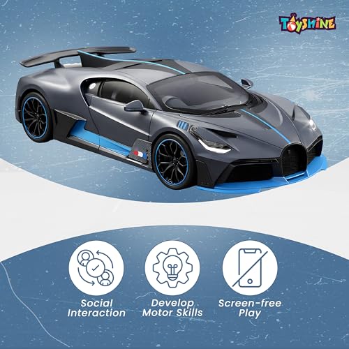 Image of Toyshine 1:32 Scale Die Super Fast Racing Model Car with Music and Lights Along with Pull Back Function Opening Doors Feature for Kids Boy Girl 3+, Grey
