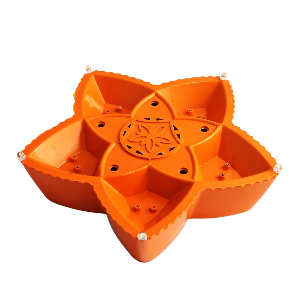 AYUNIX Panchmukhi Water Sensor Diya, E-Diya, No-Oil, No-Electricity Warm Orange Ambient Lights, Battery Operated Led Candles for Home Decor, Festivals Decoration Diwali Lights
