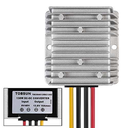 Golf CART Voltage Reducer Automatic Buck Boost Converter DC 8V-40V to 13.8V 10A Step Down Up Regulator Waterproof Module Transformer