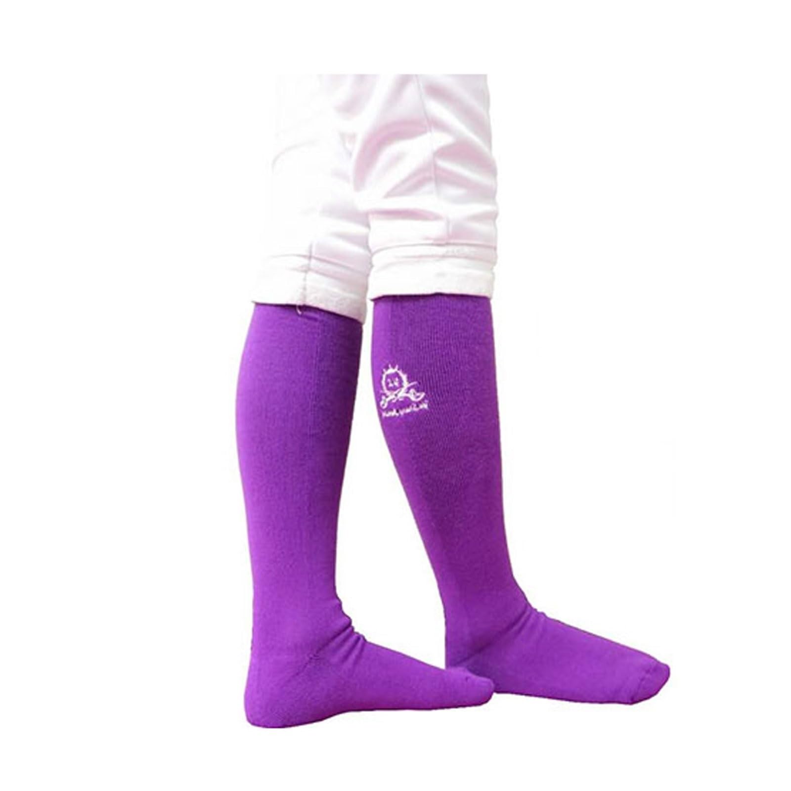 Fechtsocken Fechtstrümpfe Hohe Lange Sportsocken Schweißabsorbierend Atmungsaktiv Dehnbar Tragbar (Dicke : Purple, Size : XL)