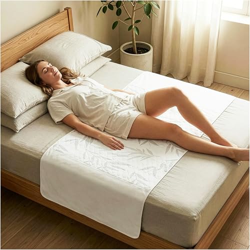 Get Trend Bambou Incontinence Drap de Lit 135 x 90 cm, Double Imperméable Protege Matelas avec...