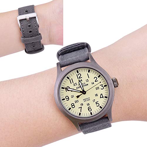 Image of Ritche Christmas Gift Canvas Vintage Quick Release Watch Band 18mm 20mm 22mm 24mm Replacement Watch Straps for Men Women, White Elephant Gifts, Stocking Stuffers for Men, Father's Day gifts