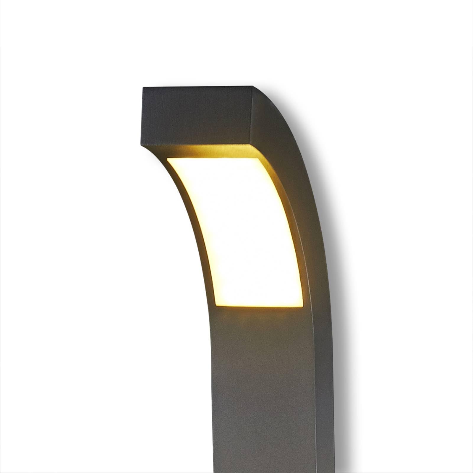 Lucande Lampada LED da esterni (Moderno) colore Nero, in Alluminio lampadina inclusa lampioncino paletto luminoso lampada viale lampione