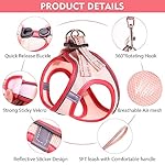 Cat Harness and Leash Set, Soft and Breathable Vest with Reflective Strip, Escape Proof Kitten Harness, Easy to Wear for Cats Walking and Traveling (Purple, M) - Image 2