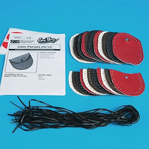 S&S Worldwide Coin Purse Craft Kit, 3-1/4" x 3" Size, Pack of 12