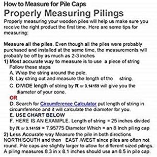 JSP Manufacturing Piling Cone Marine Dock Boat Pylon Edge Post Head Cover Black or White