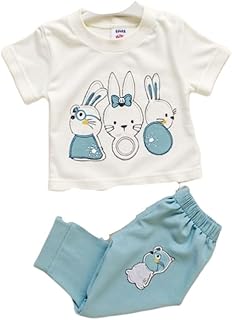 BABY Girls Cotton Pajamas - TWO Pieces Set - 2002