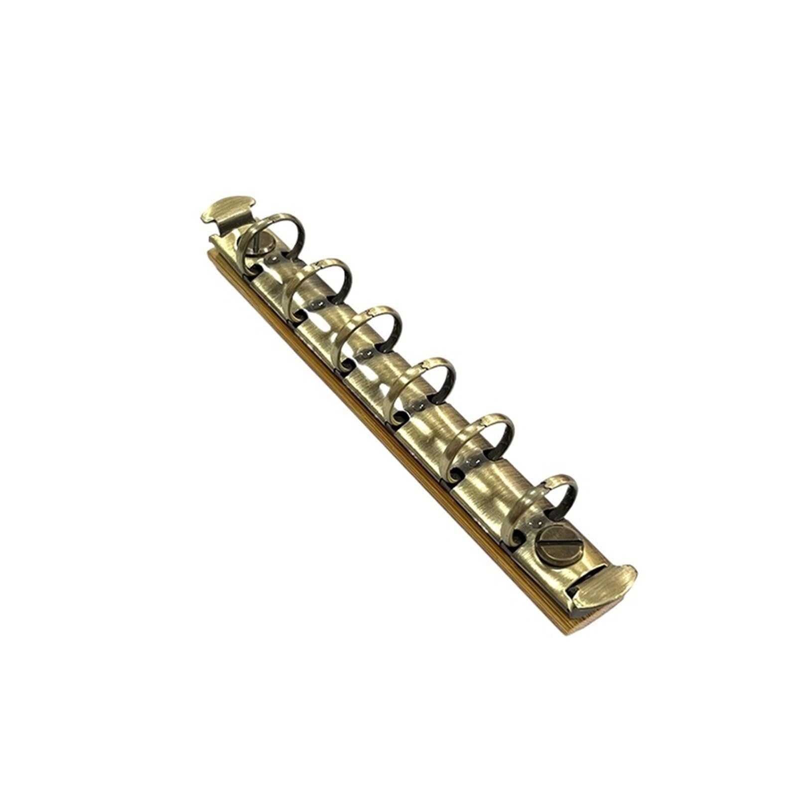 Clip foglie sciolte in metallo multicolore, Meccanismo raccoglitore ad anelli A76 pezzi con fibbia staccabile multifoglio a fogli mobili for quaderno album manuale(Bronze)