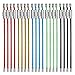 Porte-clés en Fil Acier Inoxydable Chaînes Anneau de clé de Câble Enduit de Nylon Coloré Porte-clés pour Bagages de Randonnée Tags d'identification Gardiens De plein air-20pack 6.0 Pouces