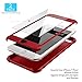 ORETECH Compatible with iPhone 8 Plus/ 7 Plus Case with [2 Pack 9H Tempered Glass Screen Protector] 360° Full Body Hard PC Silicone Phone Case 5.5 inch - Red