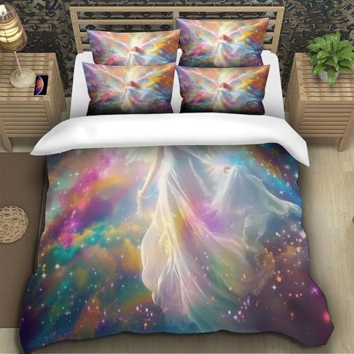 Housse de couette fleurs d'amandier grand confort en microfibre - 5