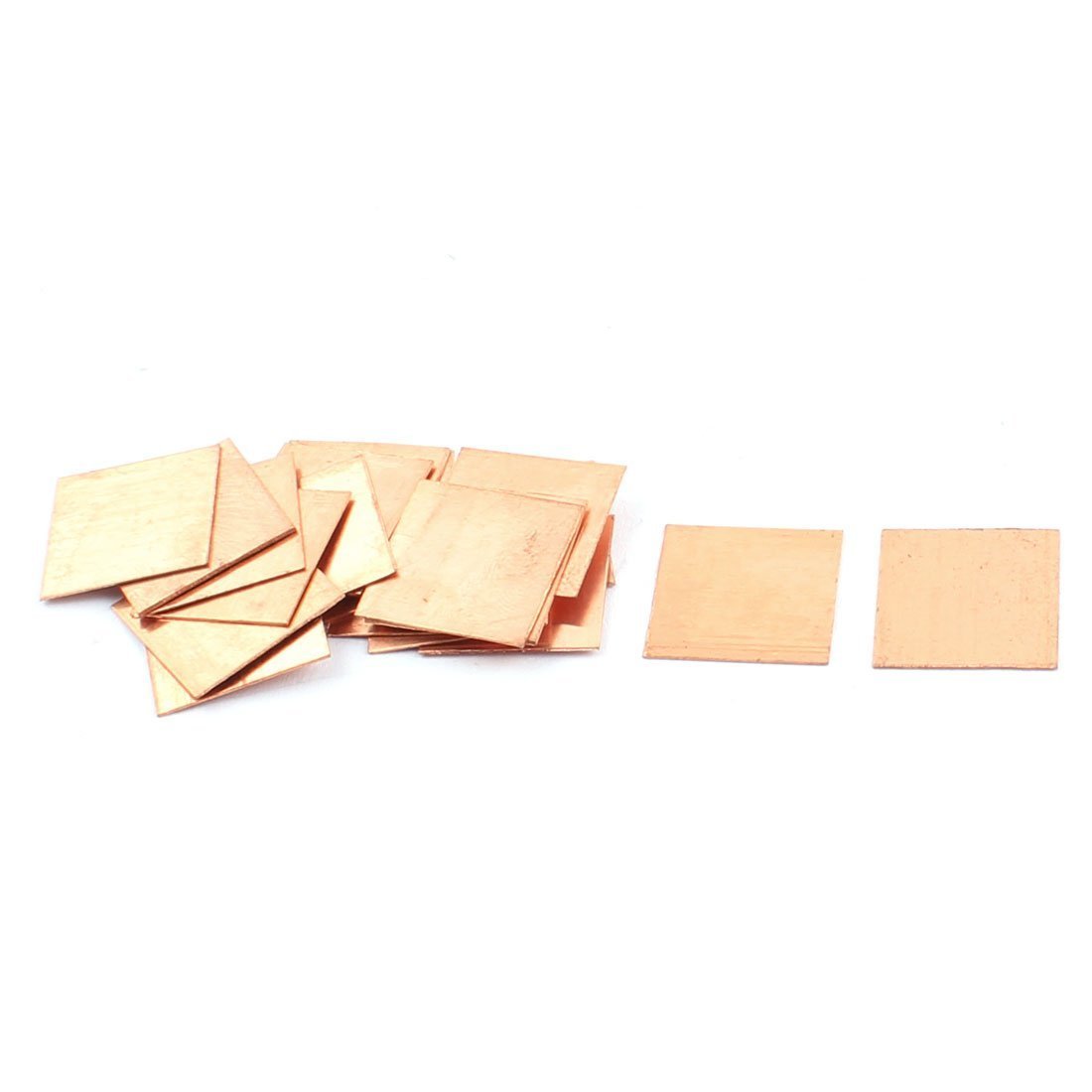 Ubersweet® Copper PC Laptop CPU Pad Pads Heatsink Thermal Shim 15x15x0.3mm 20pcs