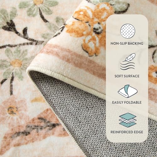 Lahome Fall Area Rugs 5X7, Boho Washable Rugs For Bedroom, Bohemian Brown Rugs For Living Room thumb #2
