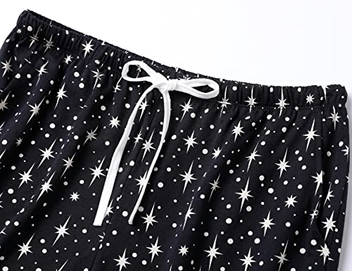 Image of ENJOYNIGHT Women Pajama Shorts Cotton Lounge Bottoms Sleep Shorts with Drawstring & Pockets