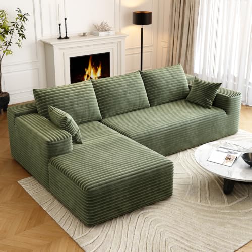 Image of Settab 95 inch Boneless Couch Modular Sectional Sofa L-Shape Lounge Cloud Couch,Flexible Module Combination for Living Room, No Assembly
