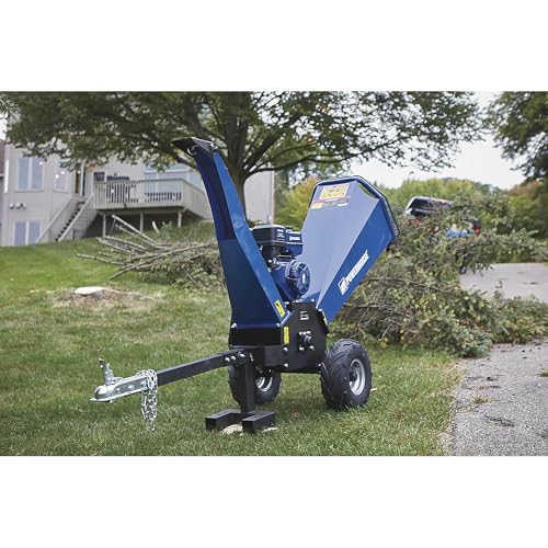 Strongway Towable Wood Chipper/Shredder, Small Wood Chipper for Home Towable Wood Chipper with 5in Chipping Capacity, 420cc Engine