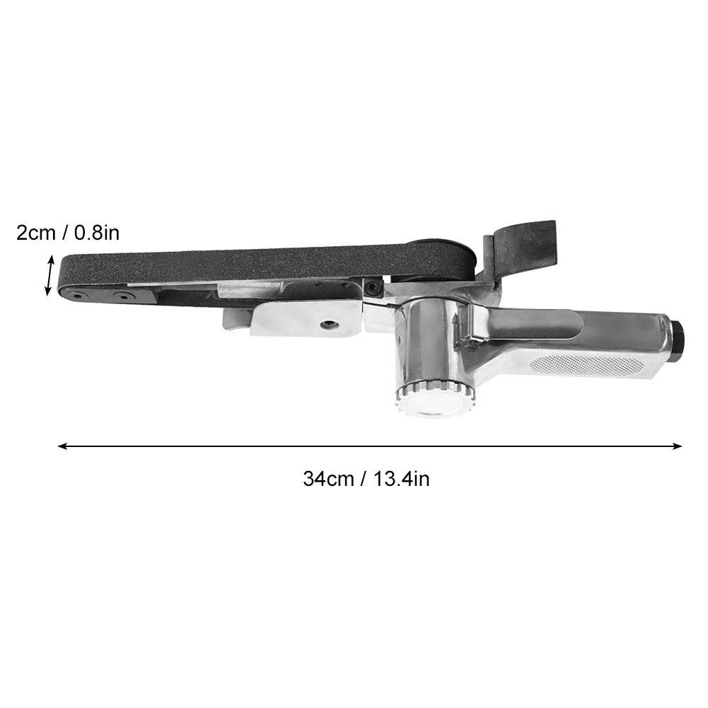 Szlifierka pneumatyczna, 16000 obr./min Pneumatyczna szlifierka taśmowa, szlifierka taśmowa 1/4 powietrza do szlifowania części spawanych 10 x 330 mm / 20 x 520 mm (20 x 520 mm)