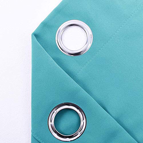 image for PONY DANCE Window Curtain Panels - Room Darkening Solid Grommet Top Th